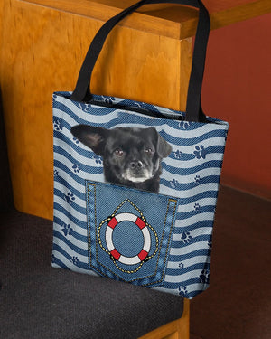 Black Chug On Board-Cloth Tote Bag