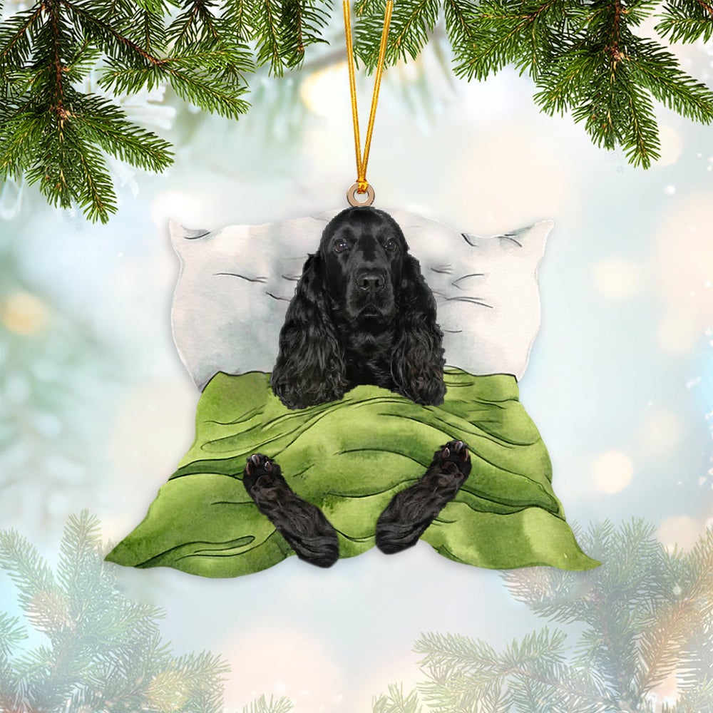 Black Cocker Spaniel-Sleep time Two Sides Ornament