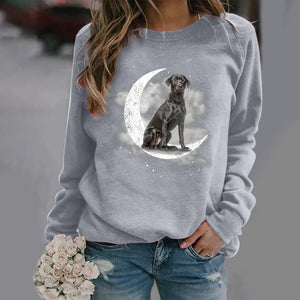 Black Labrador -Sit On The Moon- Premium Sweatshirt