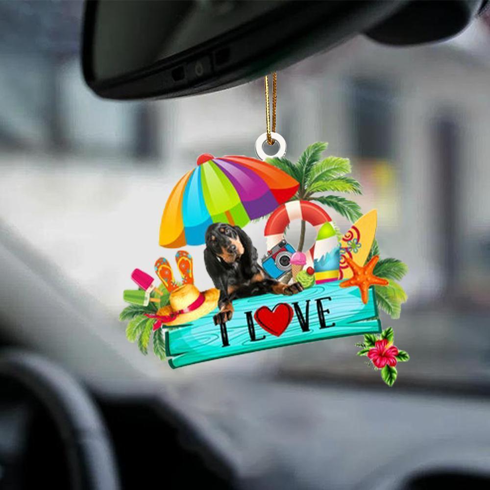 Black Russian Terrier-I Love Summer-Two Sided Ornament