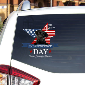 Blcak Labrador-Independent Day2 Car Sticker