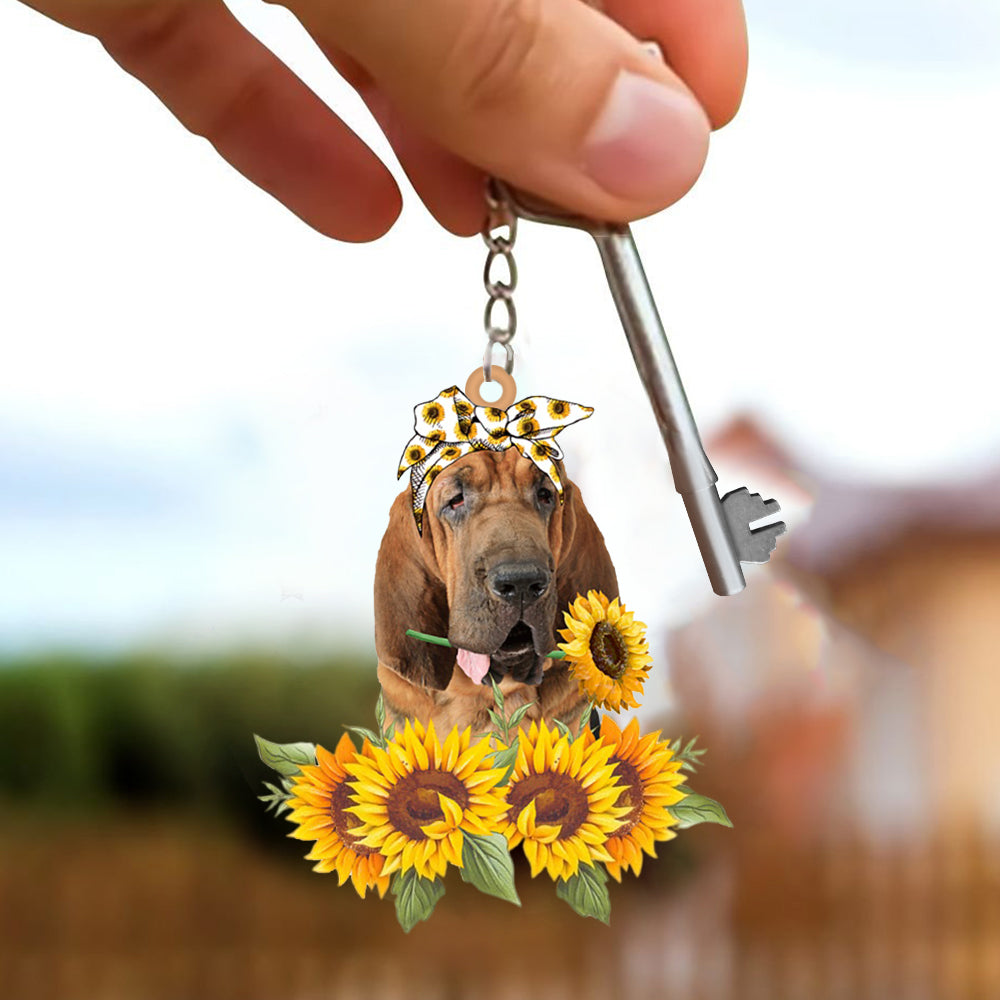 Bloodhound-Dog Mom Keychain