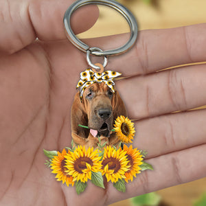 Bloodhound-Dog Mom Keychain