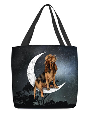 Bloodhound-Sit On The Moon-Cloth Tote Bag