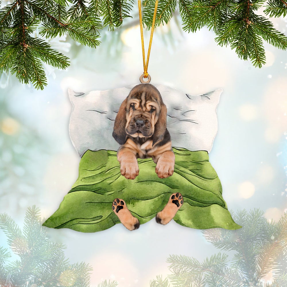 Bloodhound-Sleep time Two Sides Ornament