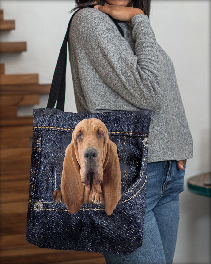 Bloodhound-Dark Denim-Cloth Tote Bag