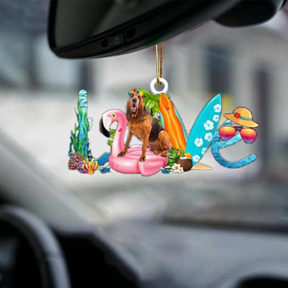 Bloodhound-Dog Mom Life-Two Sided Ornament