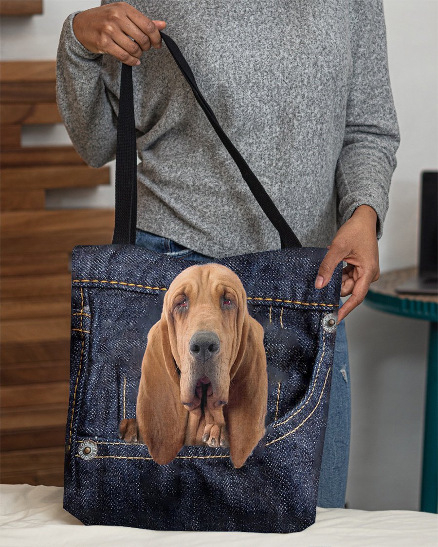 Bloodhound-Dark Denim-Cloth Tote Bag