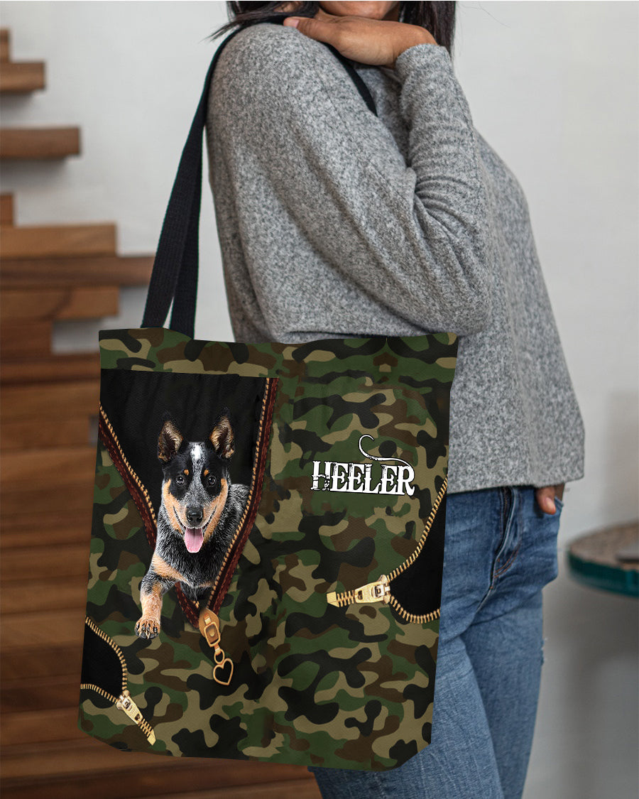 Blue-Heeler Camo Cloth Tote Bag