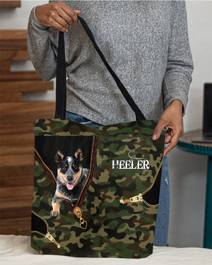 Blue-Heeler Camo Cloth Tote Bag