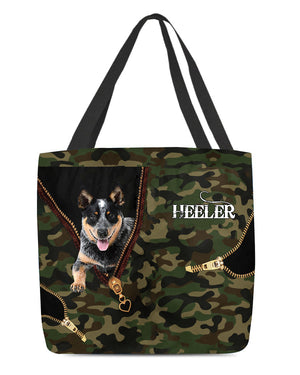 Blue-Heeler Camo Cloth Tote Bag