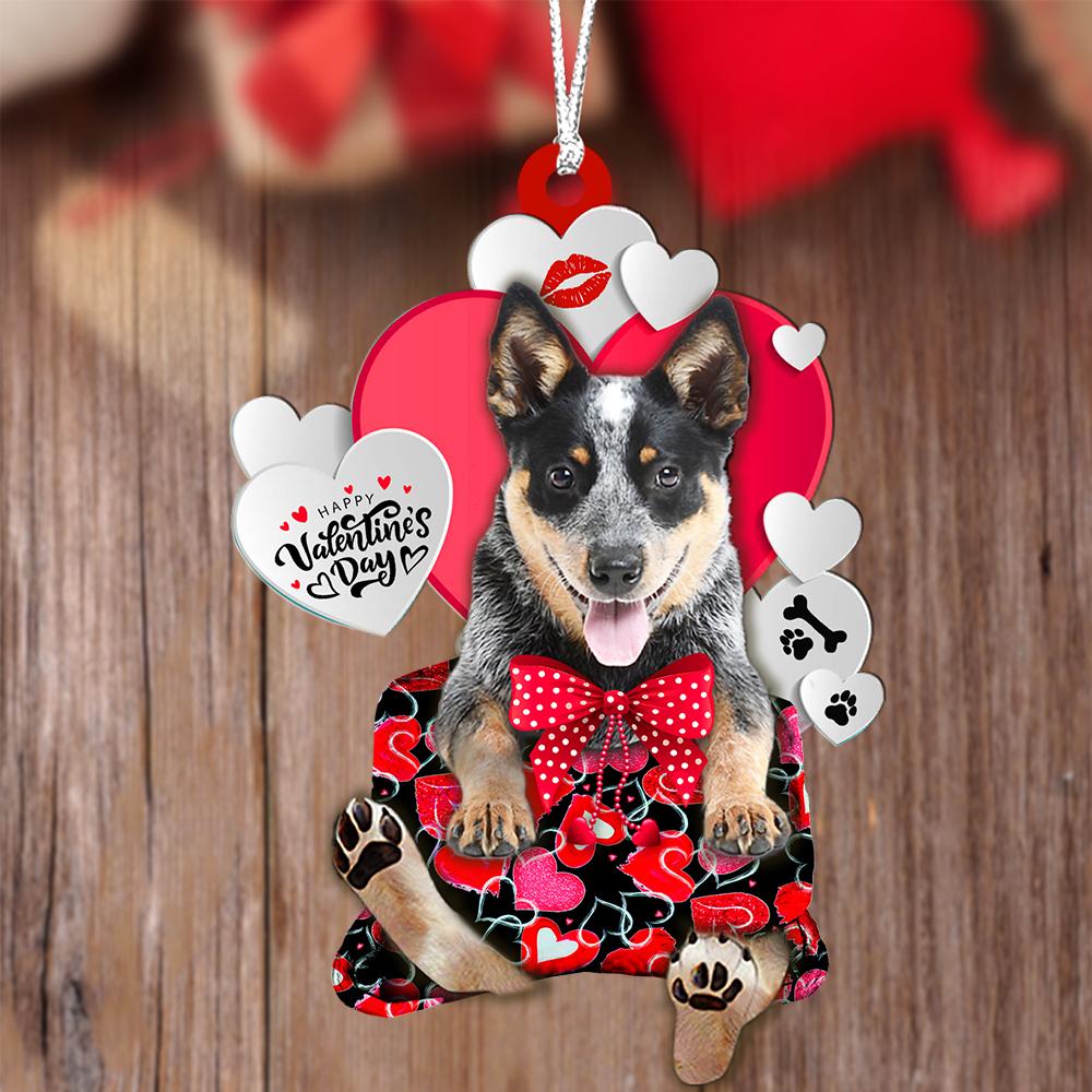 Blue Heeler 3 Valentine's Day Sleeping Bag-Two Sides Ornament