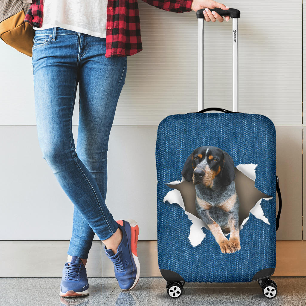 Bluetick Coonhound-Torn Paper Luggage Covers