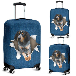 Bluetick Coonhound-Torn Paper Luggage Covers