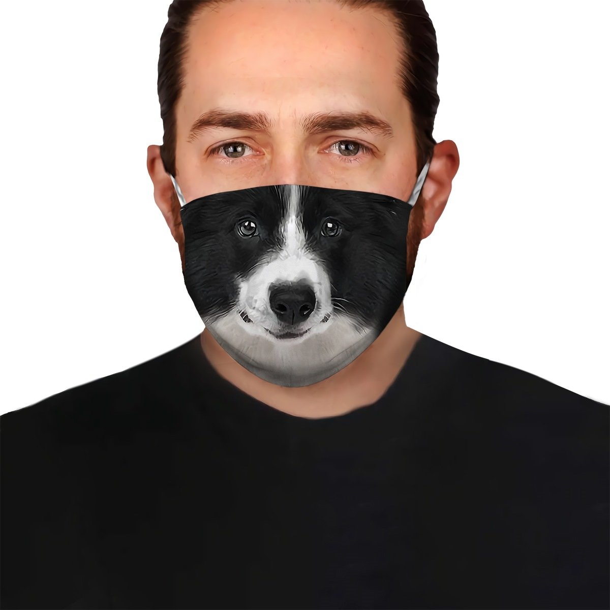 Border Collie Dog EZ08 1304 Face Mask