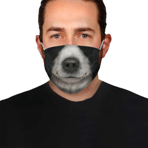 Border Collie Face EZ06 1504 V2 Face Mask