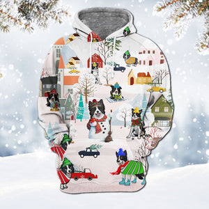 Border Collie-Winter Holiday Hoodie