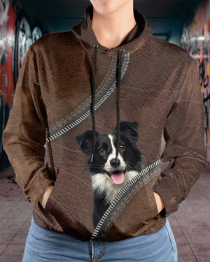 Border Collie 2-Never Walk Alone Hoodie