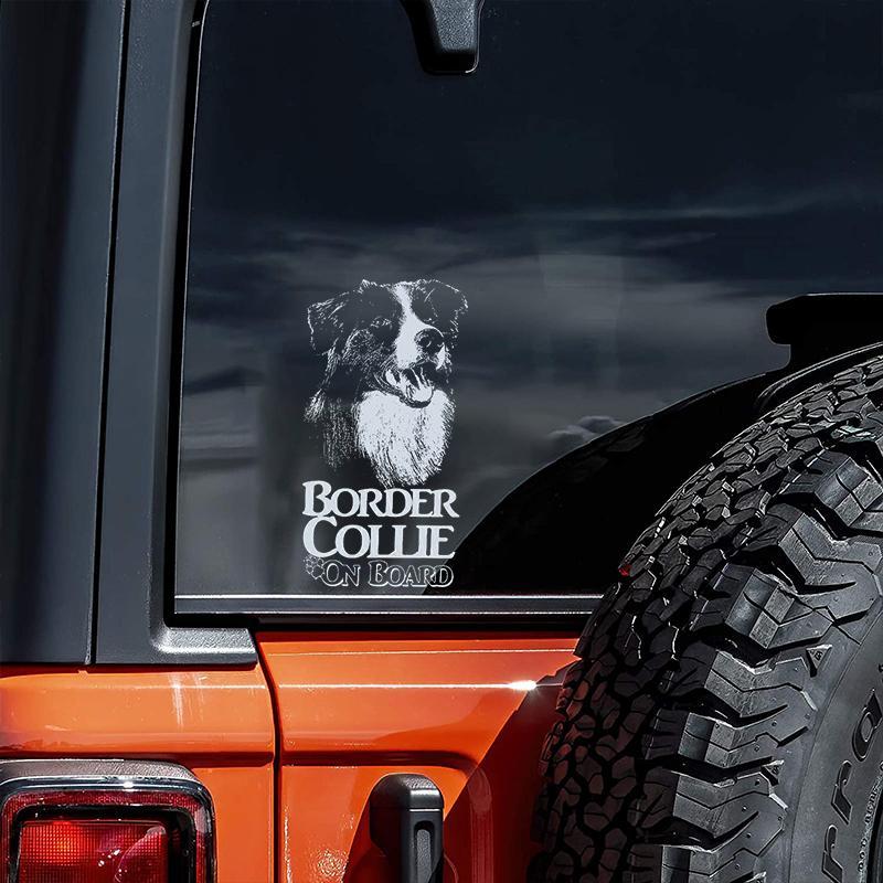 Border Collie2 on Board-Car Window Sticker-Dog Sign Decal