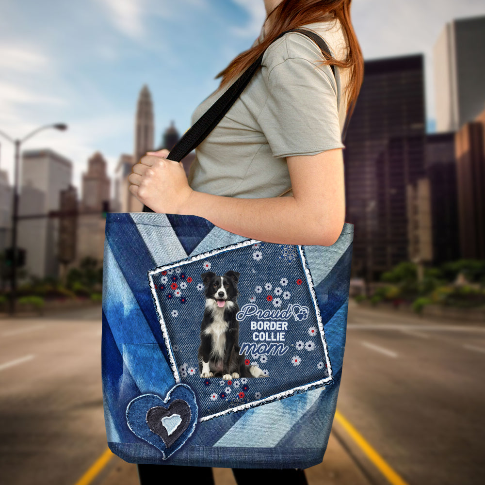 Border Collie 2 Pround Mom2-Cloth Tote Bag