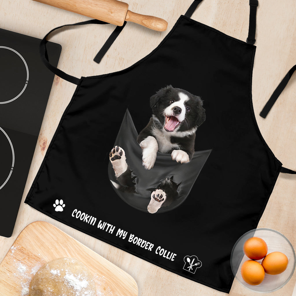 Border Collie 3 Cookin' With Me Apron