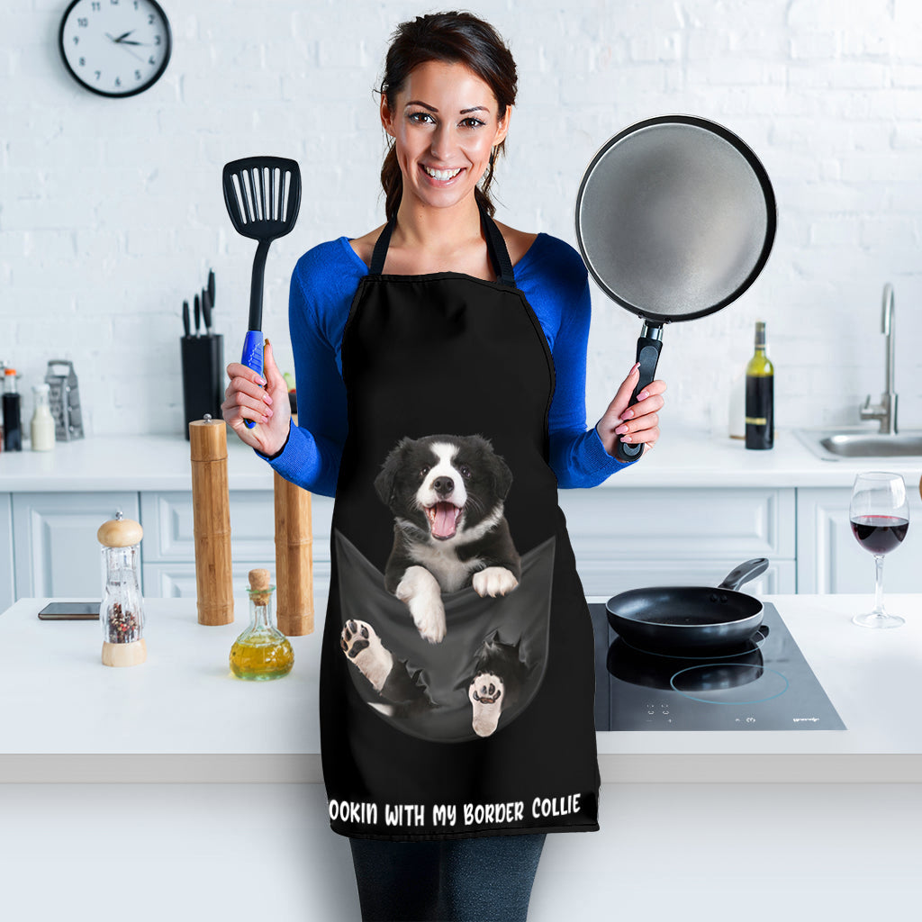 Border Collie 3 Cookin' With Me Apron