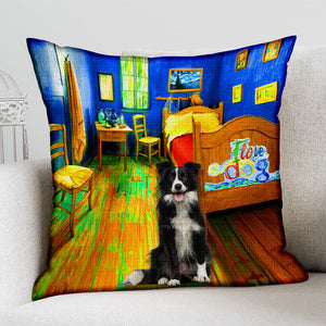 Border Collie In the Bedroom-Pillow Case