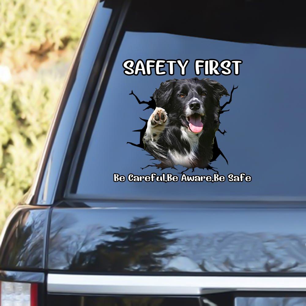 Border Collie Safety First Decal