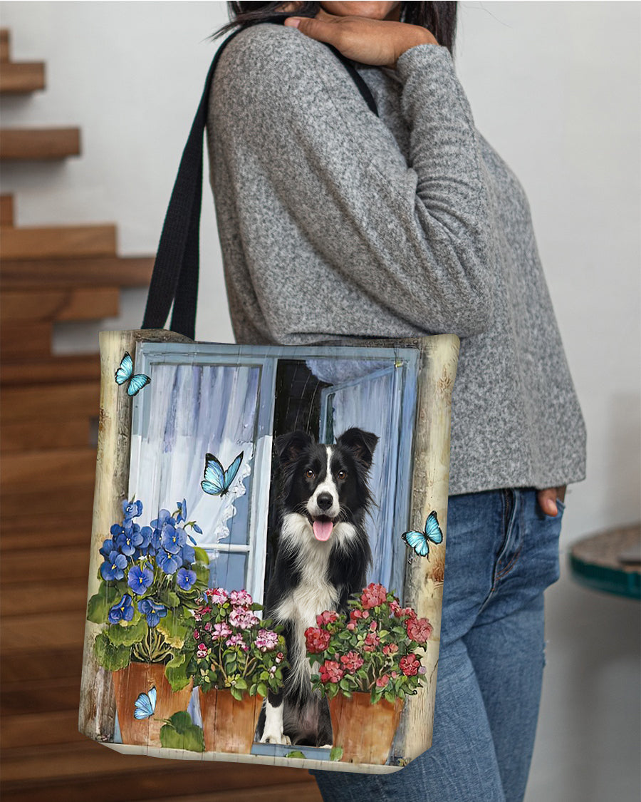 Border Collie Today I Choose Joy-Cloth Tote Bag