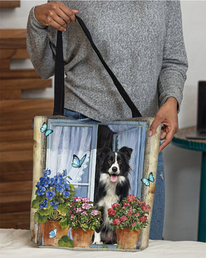 Border Collie Today I Choose Joy-Cloth Tote Bag