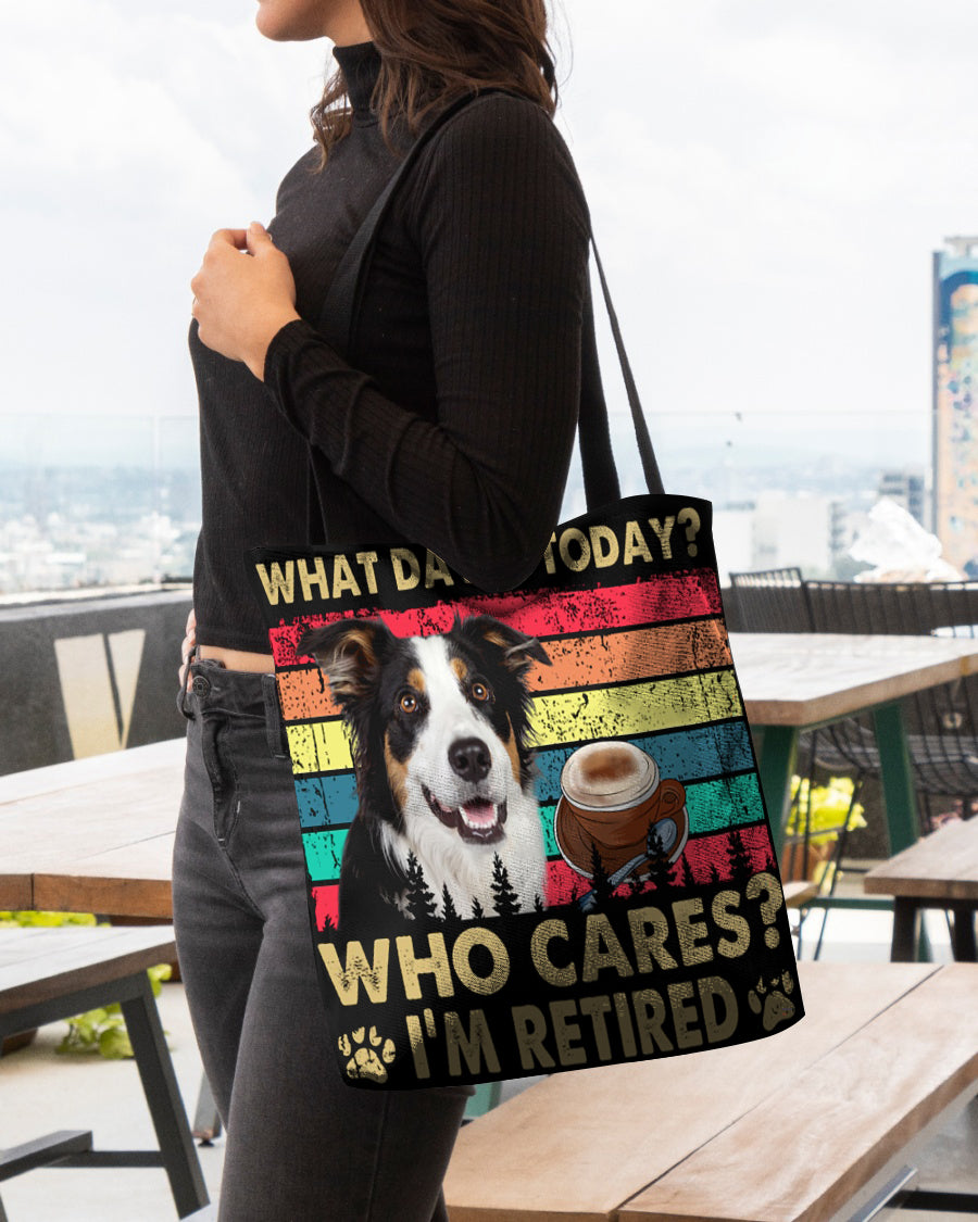 Border Collie Who Cares-Cloth Tote Bag