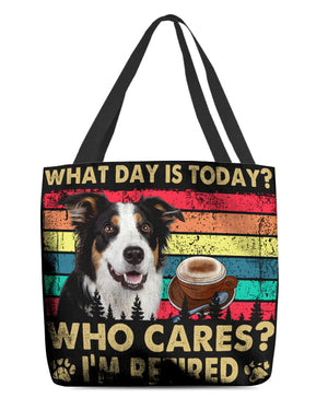 Border Collie Who Cares-Cloth Tote Bag