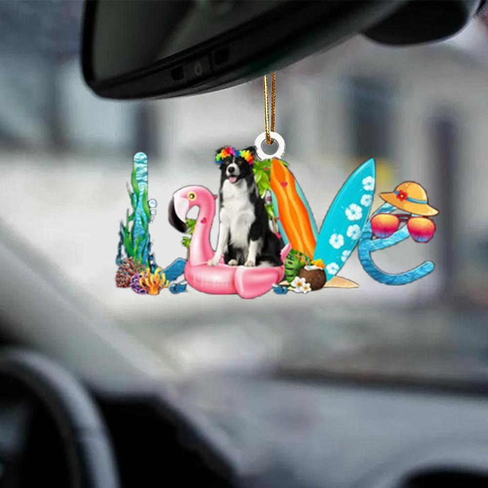 Border Collie 2-Dog Mom Life-Two Sided Ornament