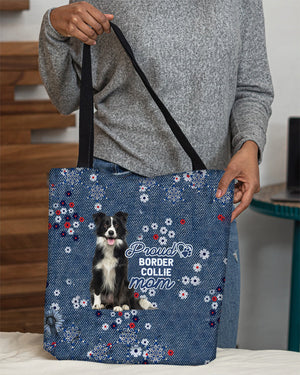 Border Collie (2) Pround Mom-Cloth Tote Bag