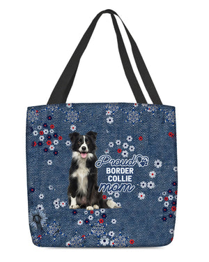 Border Collie (2) Pround Mom-Cloth Tote Bag