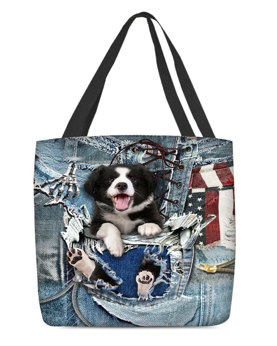 Border Collies-Ripped Jeans-Cloth Tote Bag