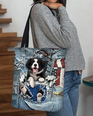 Border Collies-Ripped Jeans-Cloth Tote Bag