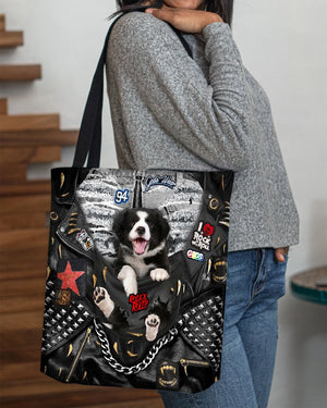 Border Collies-Rock Dog-Cloth Tote Bag