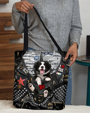 Border Collies-Rock Dog-Cloth Tote Bag