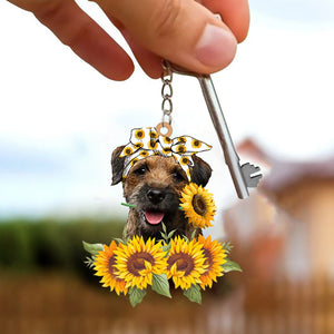 Border Terrier-Dog Mom Keychain