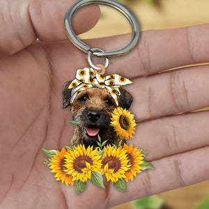 Border Terrier-Dog Mom Keychain