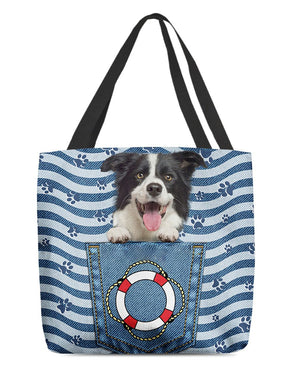 Border collie On Board-Cloth Tote Bag