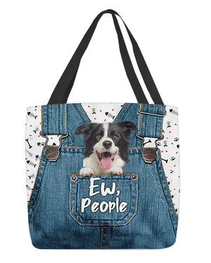 Border collie-EW people-Cloth Tote Bag