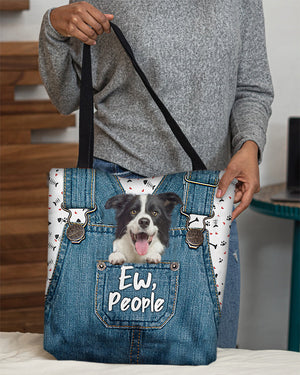 Border collie-EW people-Cloth Tote Bag