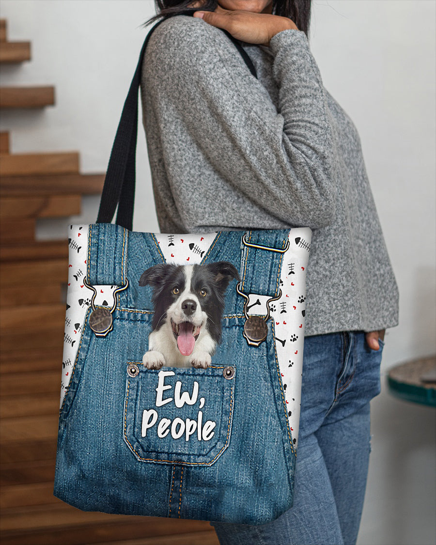 Border collie-EW people-Cloth Tote Bag