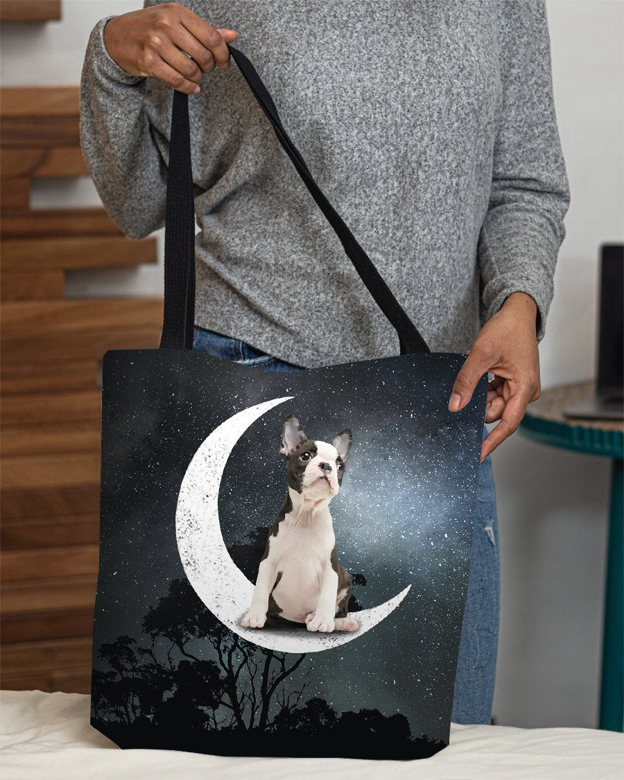 Boston-Sit On The Moon-Cloth Tote Bag