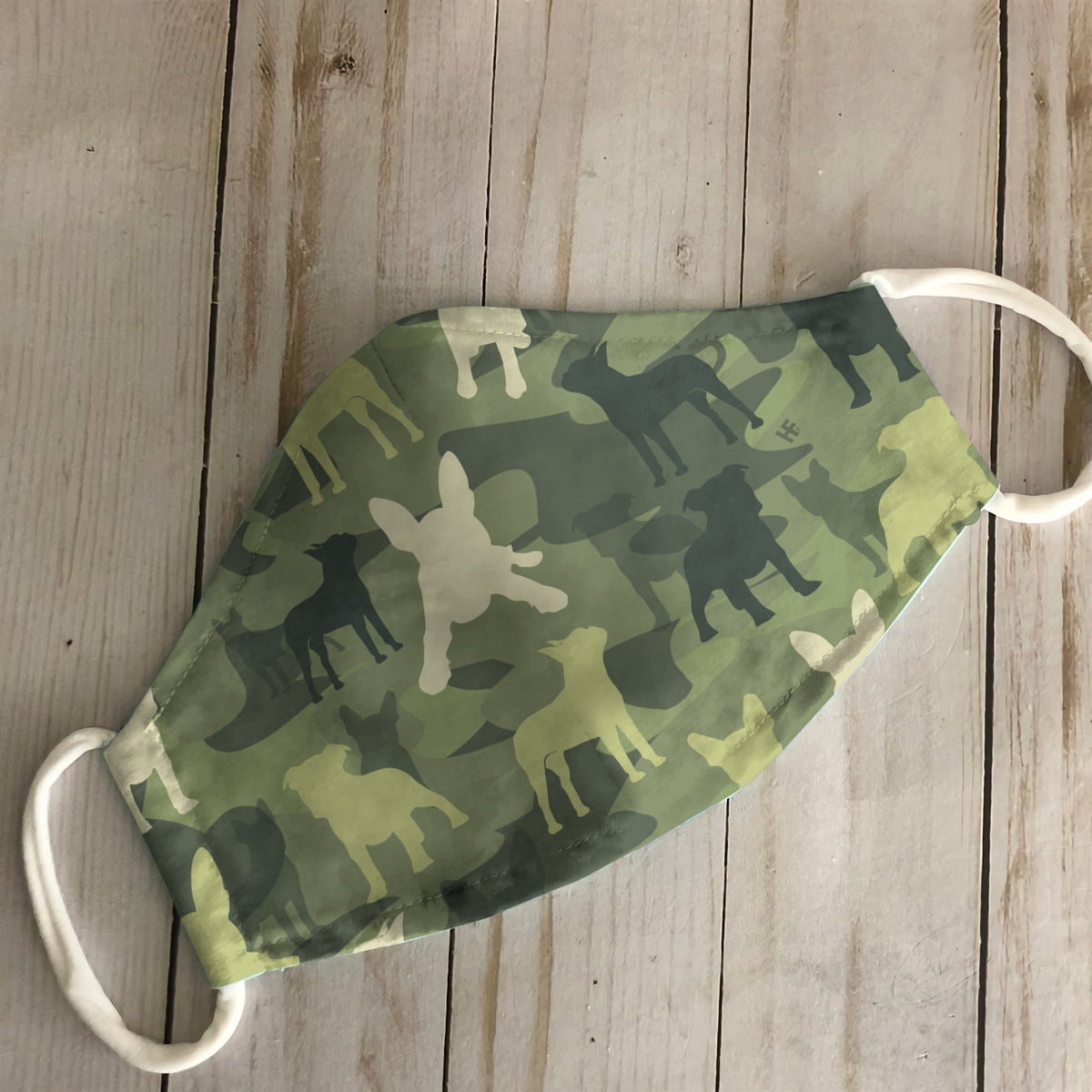 Boston Terrier Camo Pattern Army EZ16 0907 Face Mask