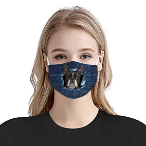 Boston Terrier Jean EZ01 0805 Face Mask