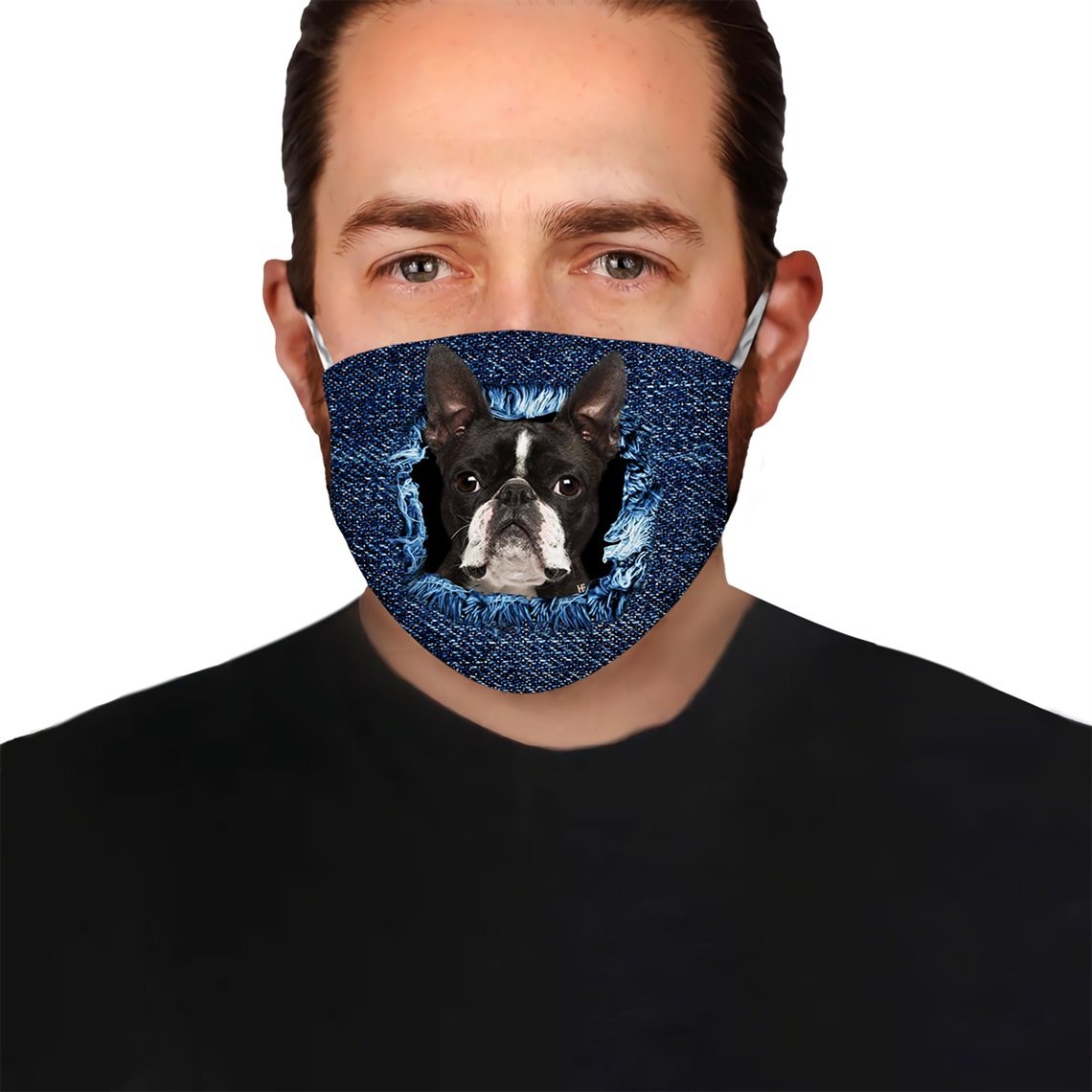Boston Terrier Jean EZ01 0805 Face Mask