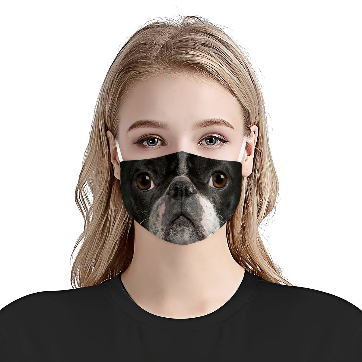 Boston Terrier Face EZ06 1504 Face Mask